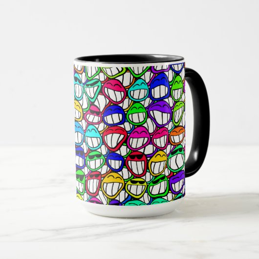 Mug Visages souriants cool (Devant droit)