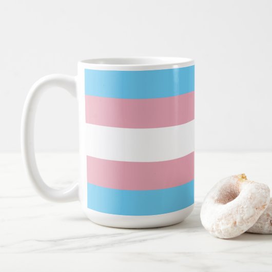 Mug Visibilité du drapeau de fierté transgenre de Slip (Avec donut)