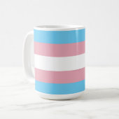 Mug Visibilité du drapeau de fierté transgenre de Slip (Devant gauche)