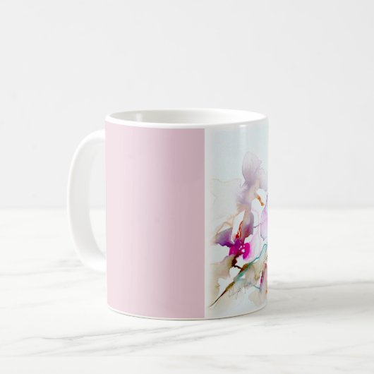 Mug "Vision dans" la copie rose de colibri (Devant gauche)