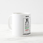 Mug Vision une vue interminable (diagramme de Snellen) (Devant gauche)
