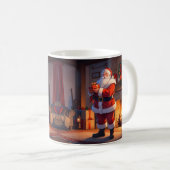 Mug Visite de la veille de Noël de père Noël (Devant droit)