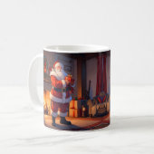 Mug Visite de la veille de Noël de père Noël (Devant gauche)