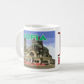 Mug Visite Sofia, Bulgarie J'aime (Devant gauche)