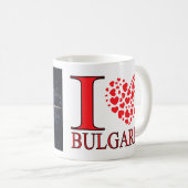 Mug Visite Sofia, Bulgarie J'aime la pâte à café (Devant droit)