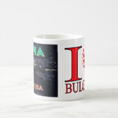 Mug Visite Sofia, Bulgarie J'aime la pâte à café (Centre)