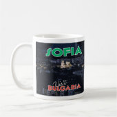 Mug Visite Sofia, Bulgarie J'aime la pâte à café (Gauche)