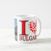 Mug Visite Sofia, Bulgarie J'aime la pâte à café (Devant droit)