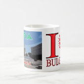 Mug Visite Sofia, Bulgarie J'aime la pâte à café (Centre)