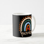 Mug Visiteur de santé Rainbow Cute Appréciation essent (Devant droit)
