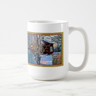 Mug Visiteurs de réveillon de Noël (puma et corneille)