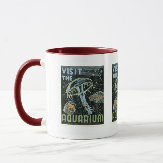 Mug Visitez l'aquarium - l'affiche de WPA - (Gauche)