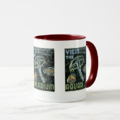 Mug Visitez l'aquarium - l'affiche de WPA - (Devant droit)