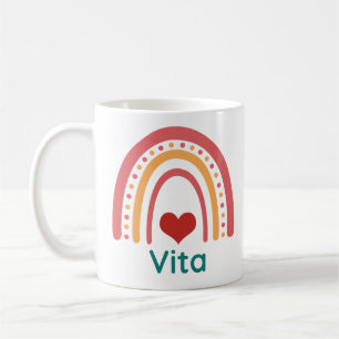 Mug Vita Nom Vintage Boho Rainbow
