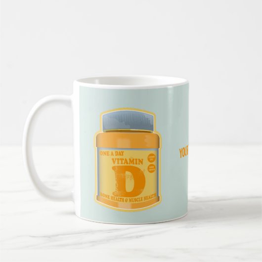 Mug Vitamine D capsules santé et bien-être (Gauche)