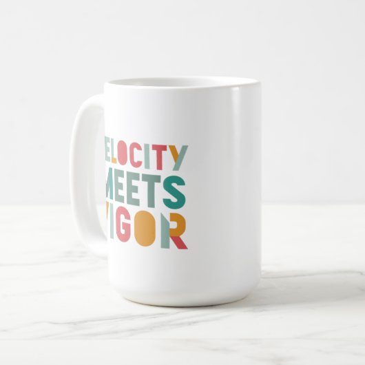 Mug Vitesse et force : une conception dynamique (Devant gauche)