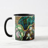 Mug Vitrail Art nouveau fleuri (Gauche)