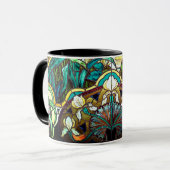 Mug Vitrail Art nouveau fleuri (Devant gauche)