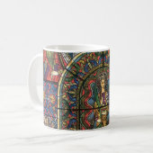 Mug Vitrail d'église, architecture vintage (Devant gauche)