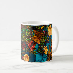 Mug Vitraux anciens avec paons et fleurs