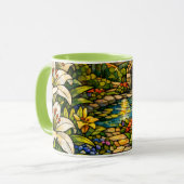 Mug Vitraux Fleurs de Lys et Soleil (Devant gauche)