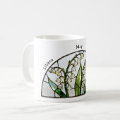 Mug Vitreaux Fleur de Naissance Mai Muguet (Devant gauche)