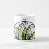 Mug Vitreaux Fleur de Naissance Mai Muguet (Centre)