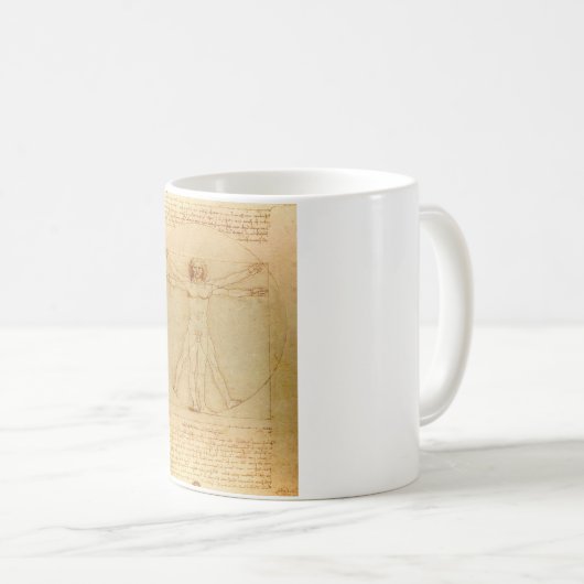 Mug Vitruvian Man by Leonardo da Vinci (Devant droit)