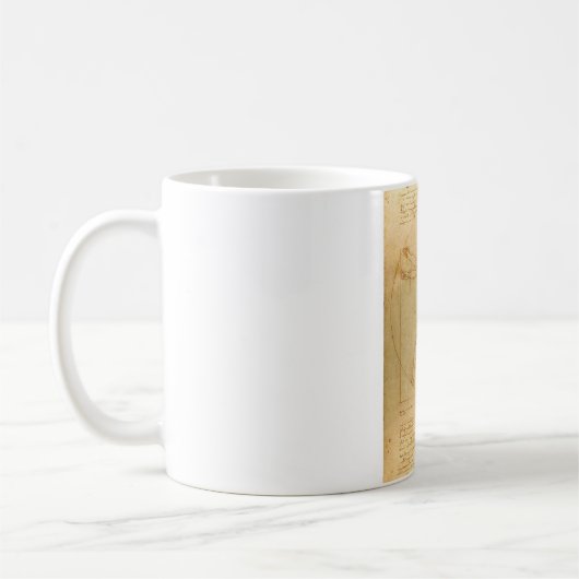 Mug Vitruvian Man by Leonardo da Vinci (Gauche)