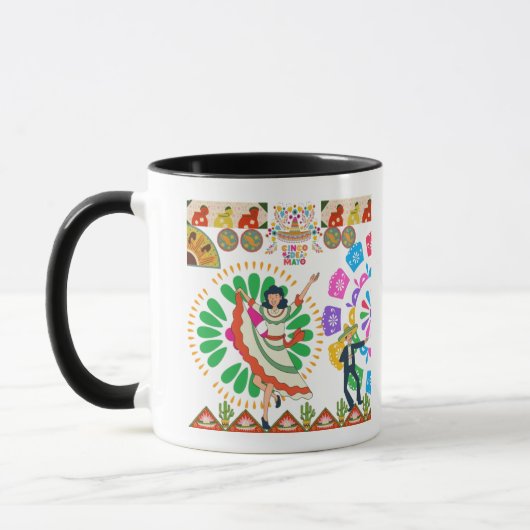 Mug Viva Fiesta Dreams noir & blanc (Gauche)