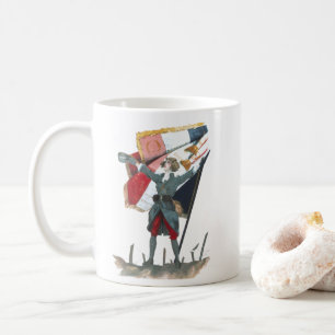 Mug Viva la France Uniforme militaire féministe et dra
