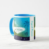 Mug Viva Las Vegas Cyan Blue Mariage cadeau (Devant gauche)