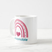 Mug Viva Magenta Boho Rainbow à la mode (Devant gauche)