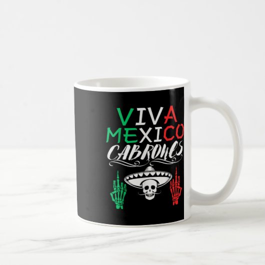 Mug Viva Mexique Cabrones Fête de l'Indépendance Drape (Droite)
