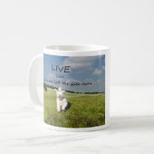 Mug "Vivant comme quelqu'un a laissé la porte" la (Devant gauche)