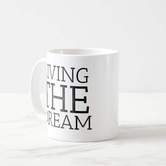 Mug Vivant l'idée unique rêveuse de cadeaux (Devant gauche)