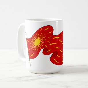 Mug Vive la France ! Oriflamme rouge avec Soleil