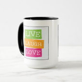 Mug Vivent l'amour 2 de rire (Devant gauche)