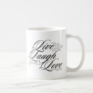 Mug Vivent l'amour de rire avec l'écriture sainte