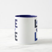 Mug Vivent votre vie, aiment votre bleu de la vie (Centre)
