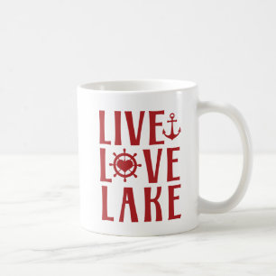 Mug Vivez Amour Lac - Saint-Valentin Nautique