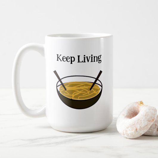 Mug Vivez – Conception de dessins animés positifs et m (Avec donut)