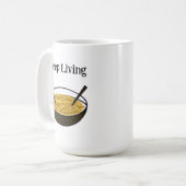Mug Vivez – Conception de dessins animés positifs et m (Devant gauche)