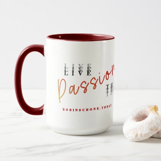 Mug Vivez la passion - Sentez l'amour (Avec donut)