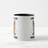 Mug Vivez Longtemps et les Pattes Ronnent Chat Drôle (Centre)