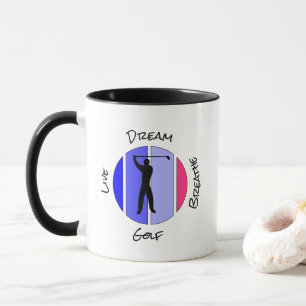 Mug Vivez, rêvez, respirez golf
