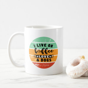 Mug Vivez Sur L'Amour Du Café Et Les Chiens