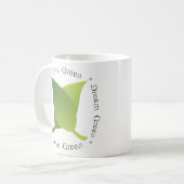 Mug Vivez vert, pensez vert, vert de rêve, vert d'amou (Devant gauche)