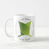 Mug Vivez vert, pensez vert, vert de rêve, vert d'amou (Gauche)