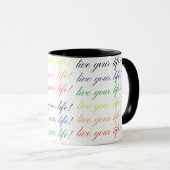 Mug Vivez votre couleur de vie (Devant droit)